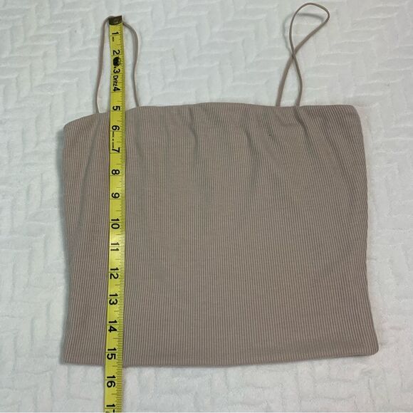 LOVE TREE Cropped Tank Top Tan Size Small - Picture 5 of 6